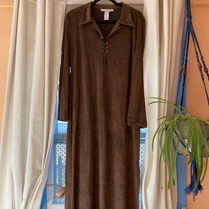 Soft faux swede dress